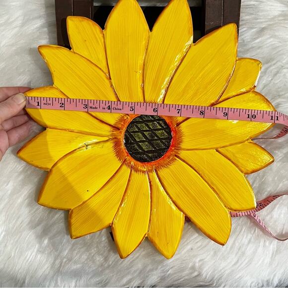 NEW Sunflower Rustic Farmhouse Handcrafted Folding Plant Stand 19” - Picture 15 of 16